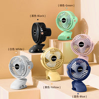 Portable USB Clip-on Desk Fan with Night Light, 4-Speed Adjustable Mini Handheld Fan for Dorm, Kitchen, and Office