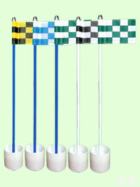 Golf Putting Green Flagstick Hole Cup Set with Colorful Flag for Practice
