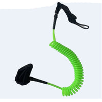 Paddle Board Leash 7-12ft Coiled 7mm TPU Double Swivel for Surfing and SUP