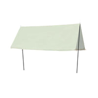 Outdoor Sunshade Tarp Canopy with Silver Coating for Camping, Rainproof and UV Protection