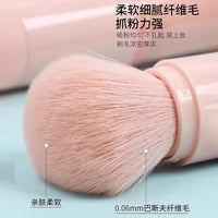 Portable 4-in-1 Retractable Makeup Brush Set - Blush, Eyeshadow, Lip, Concealer Brushes