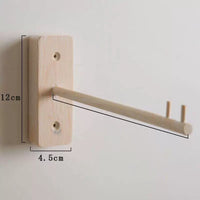 Nordic Solid Wood Wall Mount Bracket for Wind Chimes and Lanterns