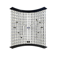 Stainless Steel Illuminated Wine Cabinet, Winery Cellar LED Wine Display Rack, Metal Wine Storage Shelf