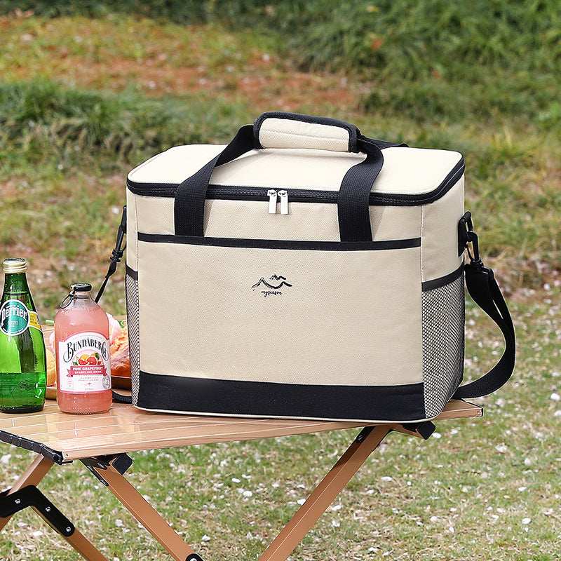 Portable Insulated Cooler Lunch Bag for Picnic, Camping and Outdoor Use, Large Capacity Hand Carry