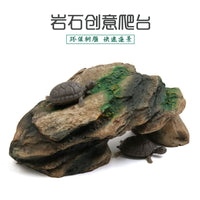 Resin Turtle Basking Platform with Hideout for Aquarium Terrarium