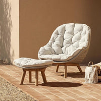 Outdoor Solid Wood Patio Dining Set with Wicker Chairs