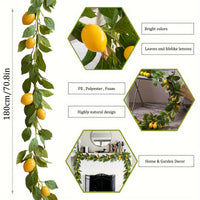 Artificial Lemon Garland with Fruit for Home Decor