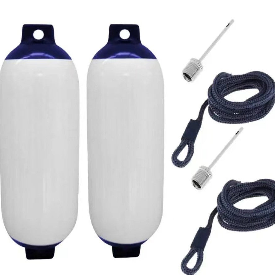 2-Pack Yacht Boat Fenders Inflatable PVC Marine Buoy Dock Shield Bumpers for Ships and Docks