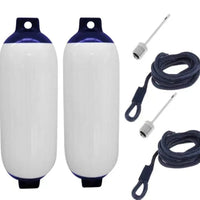 2-Pack Yacht Boat Fenders Inflatable PVC Marine Buoy Dock Shield Bumpers for Ships and Docks