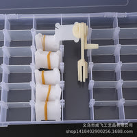 36-Grid Embroidery Floss Organizer Box with Bobbins and Yarn Winder