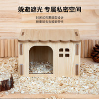 Quail Wooden House Feeder and Hideout for Breeding and Laying