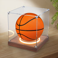 Acrylic Display Case for Signed Basketball, Football, Volleyball - Dustproof & Transparent Cube for Standard Ball Sizes
