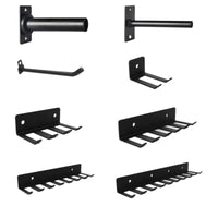 Wall-Mounted Squat Rack Barbell Hanger and Plate Storage for Home Gym