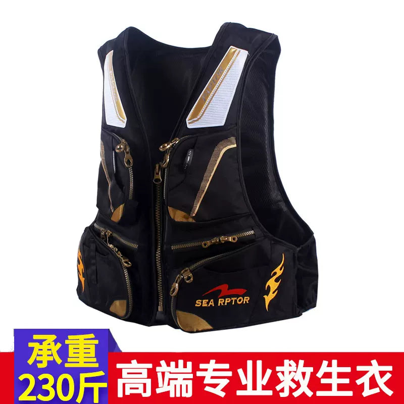 Fishing Life Vest High Buoyancy Adjustable for Sea and Shore Fishing