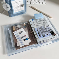 Sleeepp Original A7 PVC Transparent 2-Fold Loose-Leaf Planner Organizer