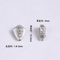Tibetan Style Brass Vajra Shield Spacer Bead for Mala Bracelets and DIY Jewelry
