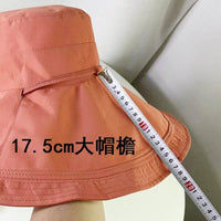 Women's Reversible Wide Brim Sun Hat UV Protection Beach Fisherman Cap