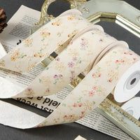 Floral Embroidered Cotton Ribbon for DIY Hair Accessories and Crafts