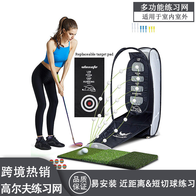 Golf Chipping Net, Foldable Golf Practice Net for Indoor Outdoor, Golf Hitting Net with Carry Bag