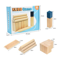 Outdoor Wooden Tossing Game Set for Family Fun, Team Building, and Lawn Activities - King and Soldier Theme