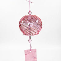 Colorful Striped Rotating Glass Wind Chime Outdoor Decor