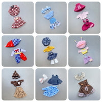 16-17cm BJD Doll Clothes OB11 Cute Casual Overalls Dress Set