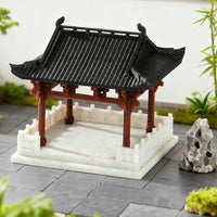 Miniature Chinese Courtyard Pavilion Ornament for Fish Tank Landscaping
