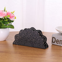 European Style Wrought Iron Vertical Tissue Holder with Storage Shelf and Plant Decor