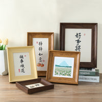 American Retro Square Photo Frame for Tabletop or Wall Mounting, 6-inch to A4, for Oil Paintings and Calligraphy