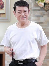 Men's Cotton Tank Top for Middle-Aged and Elderly, Summer Sleeveless Undershirt