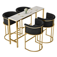 Nordic Marble Bar Table and Stool Set for Home or Office