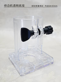 Woodworking Trimmer Base Plane Rack Small Router Transparent Cover Trimming Guide Electric Tool Accessories