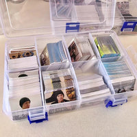 Clear Card Sticker Film Postcard Storage Box Student Stationery Multifunctional Desktop Organizer