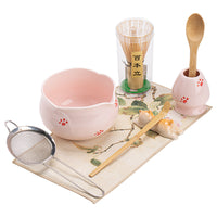 Matcha Whisking Ceremony Set - 8-Piece Ceramic Tea Bowl & Whisk Kit