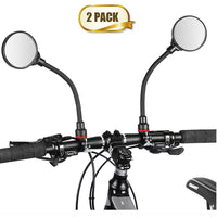 Bicycle Rearview Mirror with Long Adjustable Soft Tube for Mountain Bikes