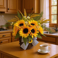 Sunflower Basket Wreath for Autumn Harvest Festival and Thanksgiving Decor
