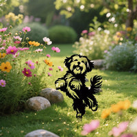 Havana Dog Metal Garden Stake Outdoor Lawn Ornament Christmas Gift