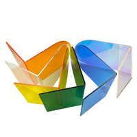 Acrylic L-Shaped Bookends for Desk, Transparent Non-Slip Book Holder for Students, Heavy Duty Book Organizer