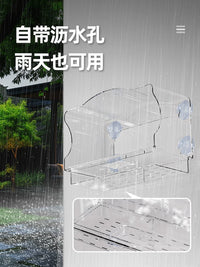 Acrylic Hanging Bird Feeder for Outdoor Garden Balcony