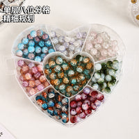 Multi-layer Beaded Storage Box with Lid for Jewelry and Craft Supplies