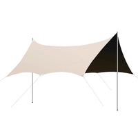 Portable Camping Tarp Sun Shelter with Rain Protection, UV Blocking Coating, Poles, Stakes and Carry Bag