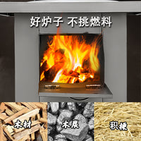 Stainless Steel Outdoor Wood Burning Stove Portable Camping Cooker Teapot Heater