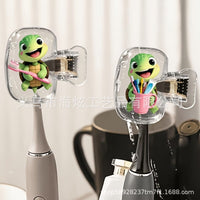 Cartoon Turtle Toothbrush Holder Travel Case with Dustproof Cover