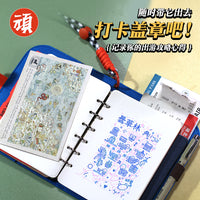 Traveler's Passport Notebook Mini Cartoon Diary with Refillable Pages