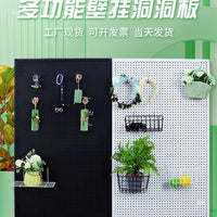 Pegboard Wall Organizer with Hooks for Entryway and Desk Storage