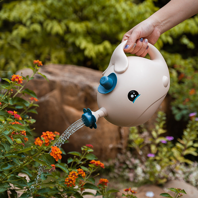 Cute Cartoon Watering Can for Kids, Gardening Tool for Indoor/Outdoor Plants, Thickened Plastic Watering Pot