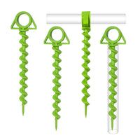 Plastic Tent Stakes Screw-Type Ground Pegs for Outdoor Camping and Canopies