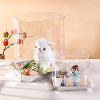 Acrylic Octagonal Display Box with Mirror Base for Collectibles, Toys, and Gifts