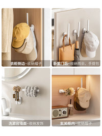 Hat Organizer Rack Wall Mounted Door Back Closet Baseball Cap Storage Holder No-Drill
