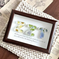 DIY Dried Flower Resin Letter Photo Frame Kit for Valentine's Day & Birthday Gift, Office & Bedroom Decor